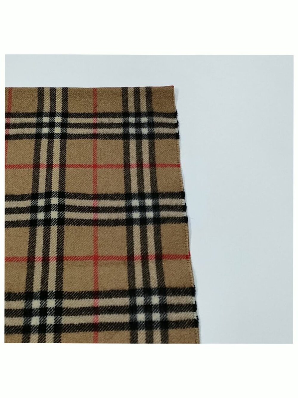 Authentic Burberry Classic Check Cashmere Scarf Beige - Picture 7 of 10